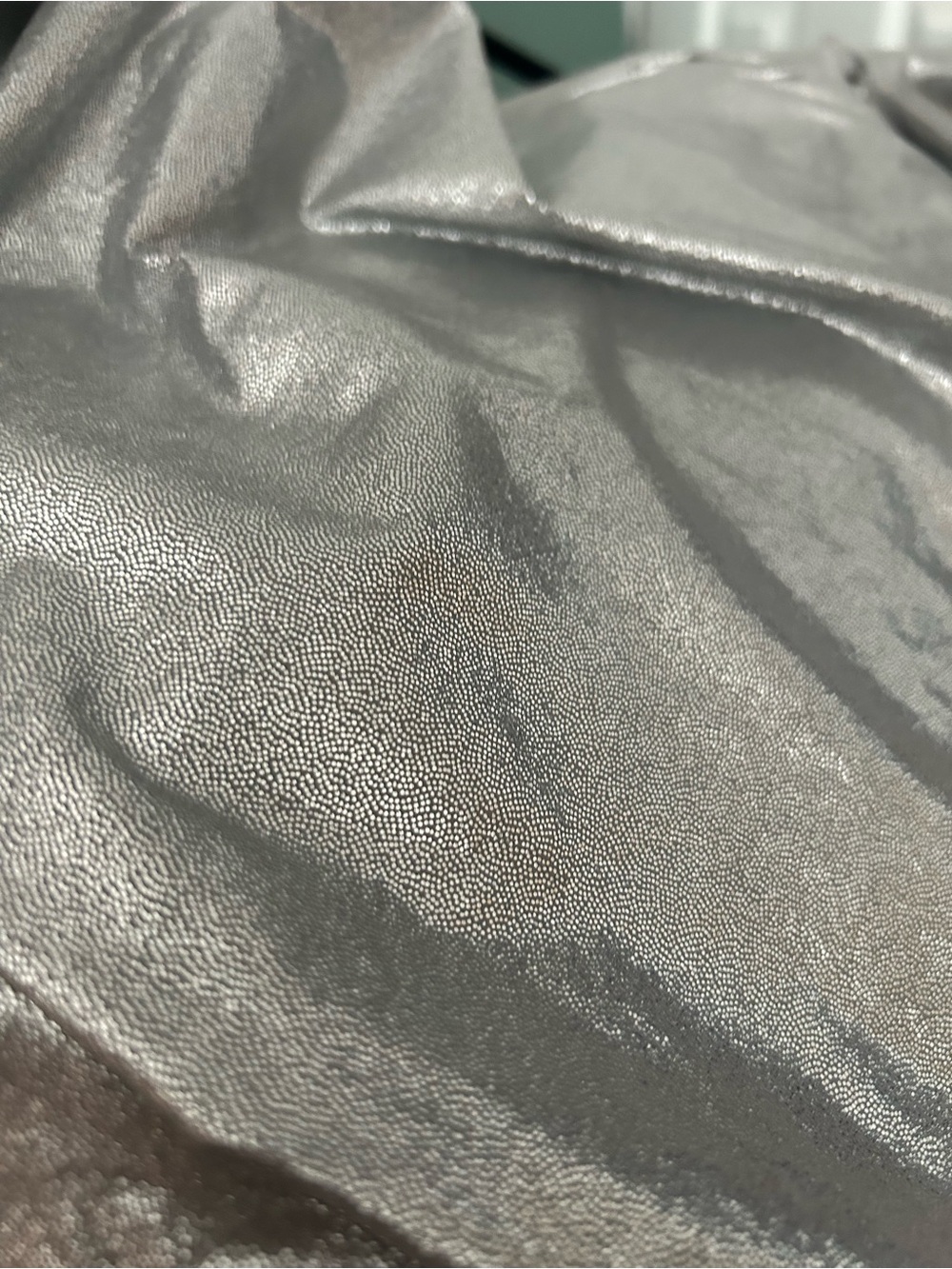 SKIMS Silver Metallic Long Sleeve Turtleneck Top - Picture 5 of 5